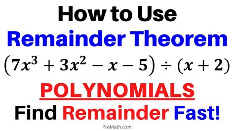 how to find quotient using remainder theorem